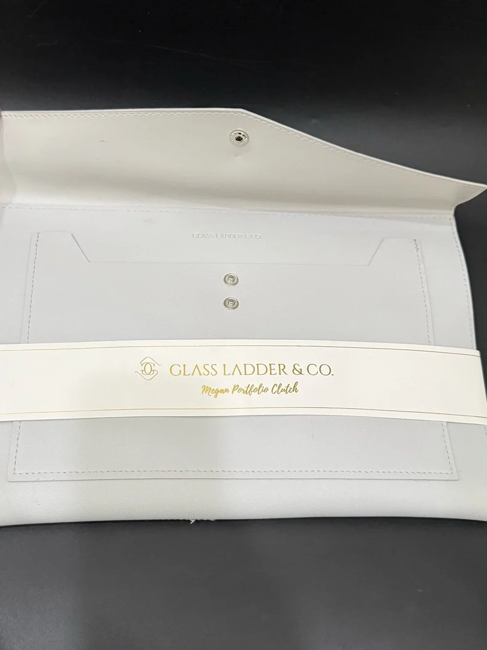 Glass Ladder & Co. Megan Cloud Gray Portfolio Clutch Envelope Organizer
